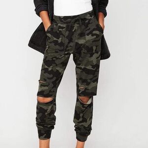 Camo Distressed Joggers